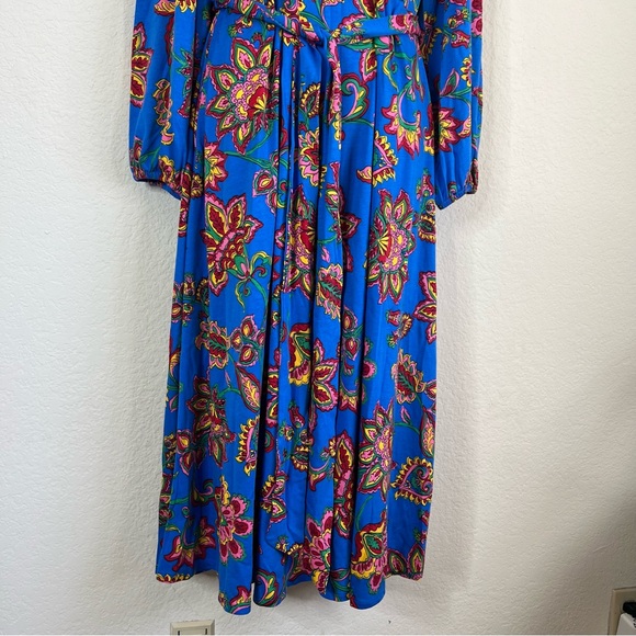 BODEN Leandra Jersey Midi Dress-Gallery Blue, Whimsical Vine Blue 12R NEW $175 - Picture 6 of 16